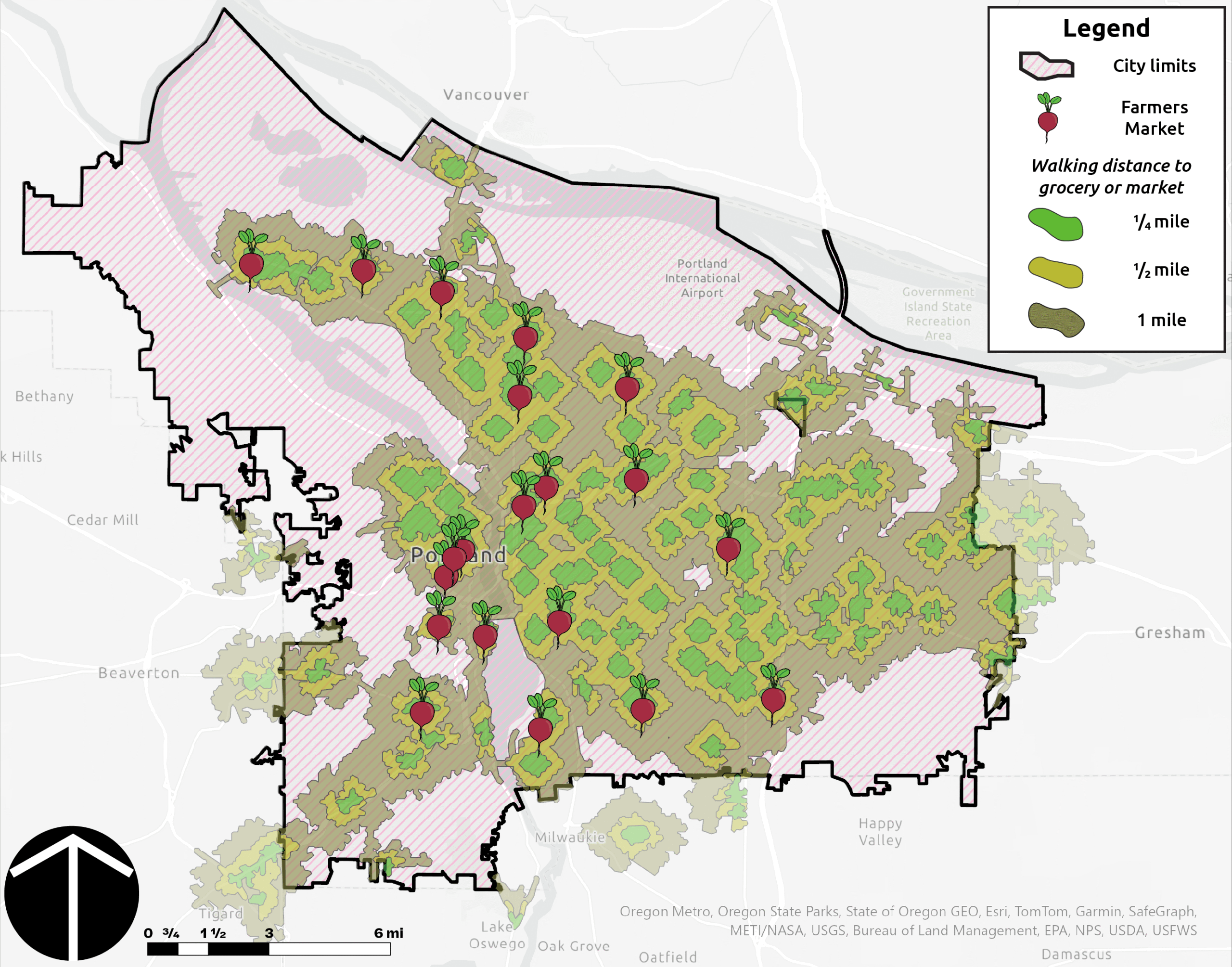 Walking to Food Layout